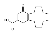 4-Oxo-1,2,3,4,5,6,7,8,9,10,11,12,13,14-tetradecahydro-benzocyclododecene-2-carboxylic acid结构式