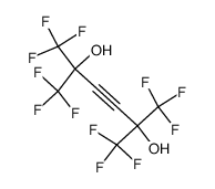 1,1,1,6,6,6-hexafluoro-2,5-bis(trifluoromethyl)-3-hexyne-2,5-diol结构式