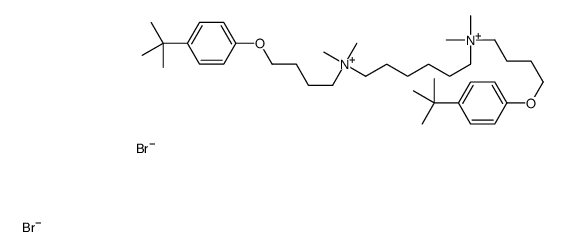 4-(4-tert-butylphenoxy)butyl-[6-[4-(4-tert-butylphenoxy)butyl-dimethylazaniumyl]hexyl]-dimethylazanium,dibromide Structure