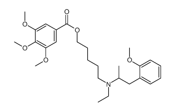 3,4,5-Trimethoxybenzoic acid 5-[ethyl(2-methoxy-α-methylphenethyl)amino]pentyl ester Structure