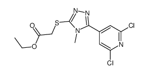 Ethyl {[5-(2,6-dichloro-4-pyridinyl)-4-methyl-4H-1,2,4-triazol-3- yl]sulfanyl}acetate结构式