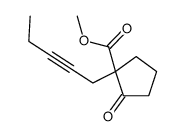 methyl 2-oxo-1-(2-pentynyl)cyclopentanecarboxylate结构式