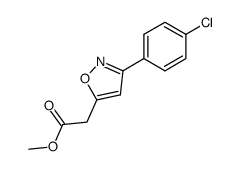 [3-(4-chloro-phenyl)-isoxazol-5-yl]-acetic acid methyl ester结构式
