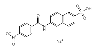 6-[(4-nitrobenzoyl)amino]naphthalene-2-sulfonic acid结构式