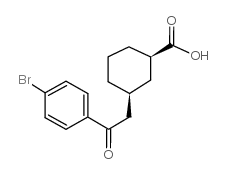 cis-3-[2-(4-bromophenyl)-2-oxoethyl]cyclohexane-1-carboxylic acid结构式