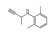 2,6-dimethyl-N-(1'-methylprop-2'-ynyl)aniline结构式