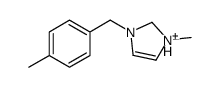 1-methyl-3-[(4-methylphenyl)methyl]-1,2-dihydroimidazol-1-ium Structure