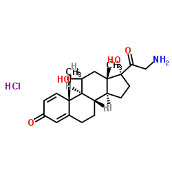21-氨基-11,17-二羟基-(11b)-孕甾-1,4-二烯-3,20-二酮盐酸盐图片