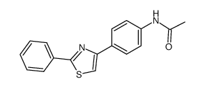 N-(4-(2-phenylthiazol-4-yl)phenyl)acetamide结构式