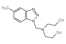 N-[(5-甲基-1H-苯并三唑-1-基)甲基]二乙醇胺结构式