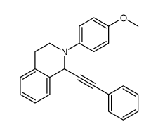 2-(4-methoxyphenyl)-1-(2-phenylethynyl)-3,4-dihydro-1H-isoquinoline结构式