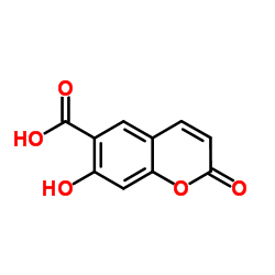 7-Hydroxy-2-oxo-2H-chromene-6-carboxylic acid structure