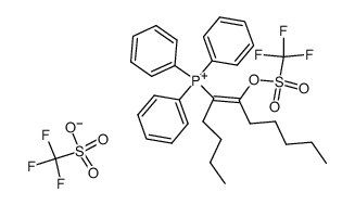(Z)-triphenyl(6-(((trifluoromethyl)sulfonyl)oxy)undec-5-en-5-yl)phosphonium trifluoromethanesulfonate结构式