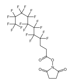N-Succinimidyl 4,4,5,5,6,6,7,7,8,8,9,9,10,10,11,11,11-heptadecafluoroundecanoate structure