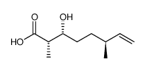 (2S,3R,6S)-3-hydroxy-2,6-dimethyloct-7-enoic acid结构式