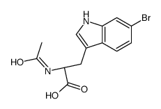 (2S)-2-acetamido-3-(6-bromo-1H-indol-3-yl)propanoic acid Structure
