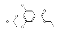 4-acetoxy-3,5-dichloro-benzoic acid ethyl ester Structure