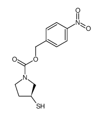 (3S)-3-Mercapto-(4-nitrophenyl)methyl ester-1-pyrrolidine carboxylic acid Structure