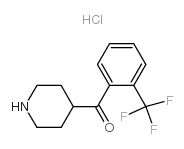 哌啶-4-基-(2-三氟甲基-苯基)-甲酮盐酸盐结构式