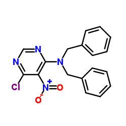 N,N-dibenzyl-6-chloro-5-nitropyrimidine-4-amine picture
