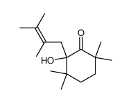 2-(2,3-dimethylbut-2-en-1-yl)-2-hydroxy-3,3,6,6-tetramethylcyclohexan-1-one结构式