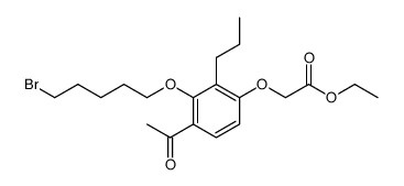 [4-acetyl-3-(5-bromopentyloxy)-2-propylphenoxy]acetic acid ethyl ester Structure