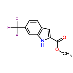 6-(三氟甲基)-1H-吲哚-2-甲酸甲酯结构式
