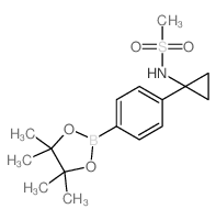 4-(1-甲磺酰基氨基环丙基)苯基硼酸频哪醇酯结构式