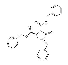 benzyl (4S)-1-benzyl-3-benzyloxycarbonyl-2-oxo-imidazolidine-4-carboxylate Structure