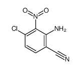 2-amino-4-chloro-3-nitrobenzonitrile Structure