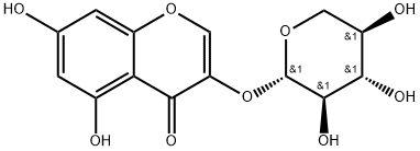 3,5,7-Trihydroxychromone 3-O-β-D-xylopyranoside Structure