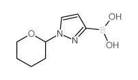 (1-(四氢-2H-吡喃-2-基)-1H-吡唑-3-基)硼酸结构式