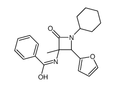N-[1-cyclohexyl-2-(furan-2-yl)-3-methyl-4-oxoazetidin-3-yl]benzamide Structure