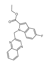 ethyl 5-fluoro-1-[(quinoxalin-2-yl)methyl]-1H-indole-2-carboxylate Structure