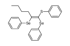 (Z)-1,2-bis(phenylseleno)-1-phenylthio-1-hexene结构式