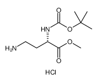 Butanoic acid, 4-amino-2-[[(1,1-dimethylethoxy)carbonyl]amino]-, methyl ester, hydrochloride , (2S) Structure