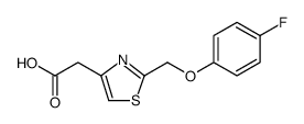 {2-[(4-氟苯氧基)甲基]-1,3-噻唑-4-基}乙酸结构式