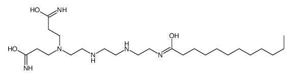 N-[2-[2-[2-[bis(3-amino-3-oxopropyl)amino]ethylamino]ethylamino]ethyl]dodecanamide Structure