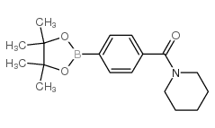 4-(1-哌啶羰基)苯硼酸频哪醇酯结构式