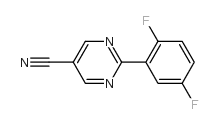 2-(2,5-difluorophenyl)pyrimidine-5-carbonitrile结构式