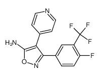 5-Amino-3-(4-fluoro-3-trifluoromethylphenyl)-4-(4-pyridyl)isoxazole Structure