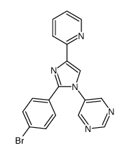 5-(2-(4-bromophenyl)-4-(pyridin-2-yl)-1H-imidazol-1-yl)pyrimidine Structure