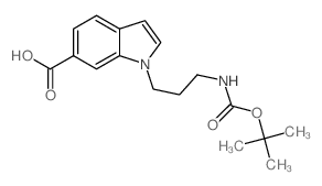 1-[3-(Boc-amino)propyl]indole-6-carboxylic acid Structure