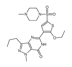5-(2-乙氧基-5-(4-甲基哌嗪-1-基磺酰基)噻吩-3-基)-1-甲基-3-丙基-1H-吡唑并[4,3-d]嘧啶-7(6H)-酮结构式