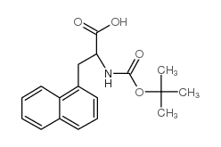 2-((叔丁氧羰基)氨基)-3-(萘-1-基)丙酸结构式