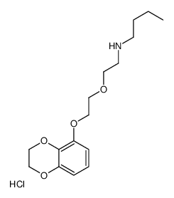 N-[2-[2-(2,3-dihydro-1,4-benzodioxin-5-yloxy)ethoxy]ethyl]butan-1-amine,hydrochloride结构式