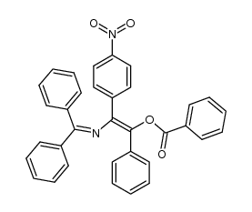 4-(benzoyloxy)-3-(p-nitrophenyl)-1,1,4-triphenyl-2-azabuta-1,3-diene结构式