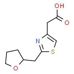 2-{2-[(oxolan-2-yl)methyl]-1,3-thiazol-4-yl}acetic acid结构式