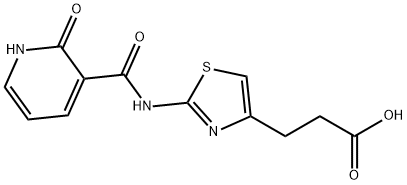 3-(2-{[(2-oxo-1,2-dihydropyridin-3-yl)carbonyl]amino}-1,3-thiazol-4-yl)propanoic acid Structure