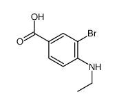 3-溴-4-(乙基氨基)苯甲酸结构式